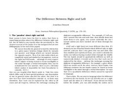 The Difference Between Right and Left