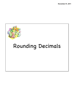 Rounding Decimals - CBE Project Server
