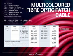 multicoloured fibre optic patch cable