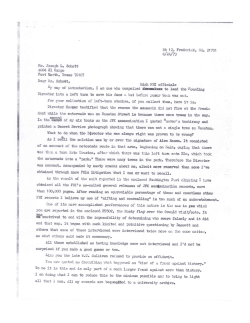 Rt 12, Frederick, Md. 21701 6/24/79 Mr. Joseph L. Schott 4004 El