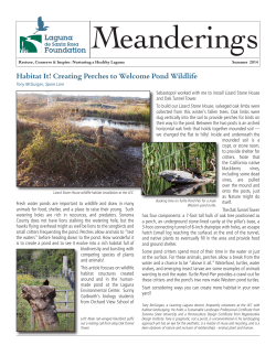 Summer 2014 - Laguna de Santa Rosa Foundation