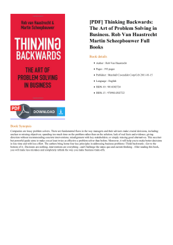 Thinking Backwards: The Art of Problem Solving in Business