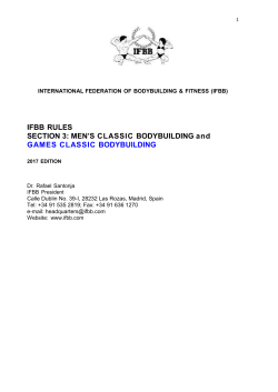 Men`s Classic Bodybuilding Rules