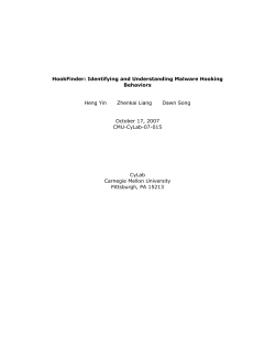 Identifying and Understanding Malware Hooking Behaviors