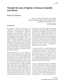 Through the Lens of Dignity: An Essay on Equality and Liberty Amal
