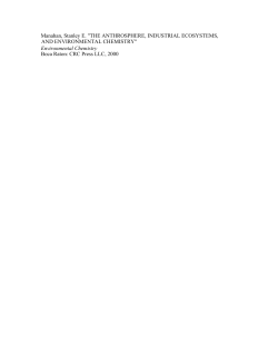 The Anthrosphere, Industrial Ecosystems, and Environmental