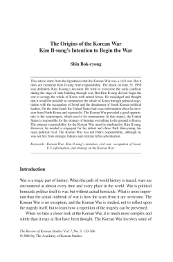 The Origins of the Korean War Kim Il