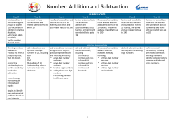 Number: Addition and Subtraction