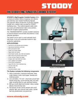 the stoody mig/tungsten carbide system