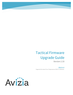 Tactical Firmware Upgrade Guide Ver 2.33 - Support