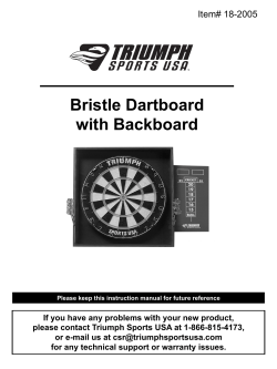 Bristle Dartboard with Backboard