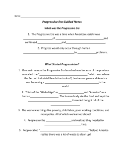 Progressive Era Guided Notes
