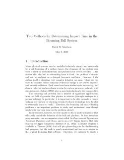 Two Methods for Determining Impact Time in the Bouncing Ball