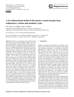 A two-dimensional model of the passive coastal