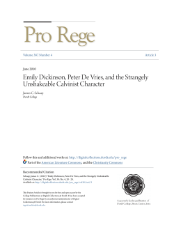 Emily Dickinson, Peter De Vries, and the Strangely Unshakeable
