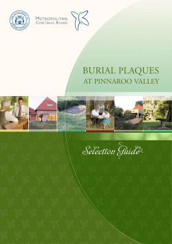 burial plaques - Metropolitan Cemeteries Board