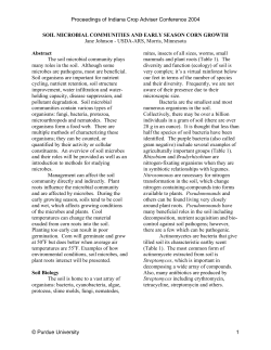 SOIL MICROBIAL COMMUNITIES AND EARLY