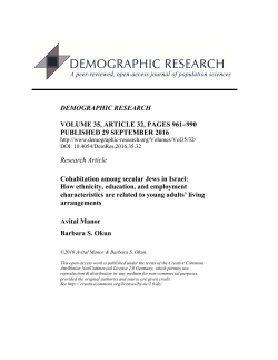 Cohabitation among secular Jews in Israel