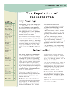 The Population of Saskatchewan