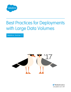 Best Practices for Deployments with Large Data