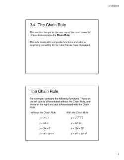 3.4 The Chain Rule The Chain Rule