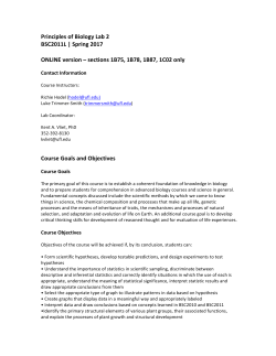 BSC2011L Principles of Biology Lab 2 online