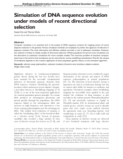 Simulation of DNA sequence evolution under models of