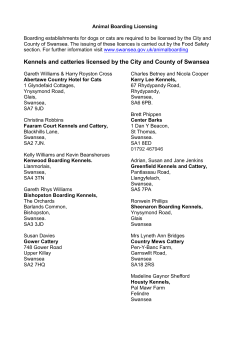Register of establishments licensed for Animal Boarding and Home