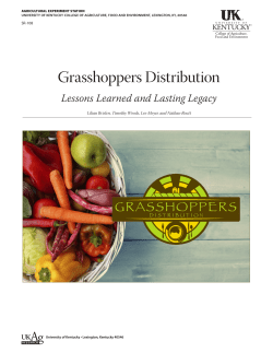 Grasshopper Distribution - Lessons Learned and Lasting Legacy