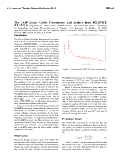 The LASP Lunar Albedo Measurement and Analysis from SOLSTICE