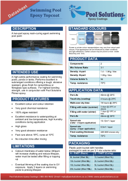 Swimming Pool Epoxy Topcoat