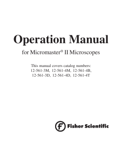 Micromaster II Manual