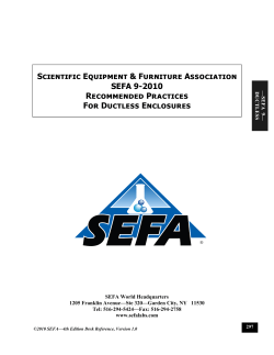 SEFA 9 Ductless Enclosures - Scientific Equipment and Furniture