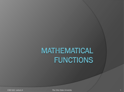 Lec05 - The Ohio State University