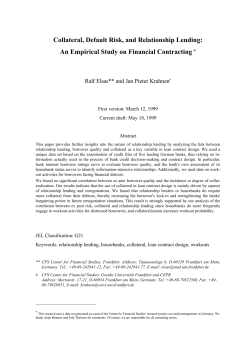 Collateral, Default Risk, and Relationship Lending
