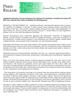 Sagittarius Brands finalizes acquisition of Del Taco