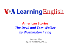 American Stories The Devil and Tom Walker by Washington Irving