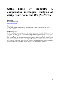 Cathy Come Off Benefits: A comparative ideological analysis of