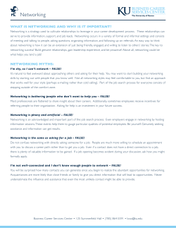 Networking - KU | School of Business
