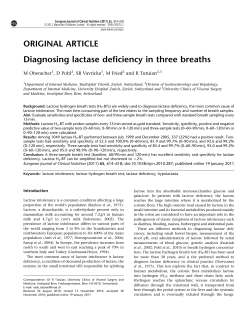 Diagnosing lactase deficiency in three breaths