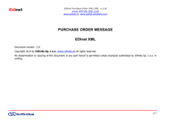 PURCHASE ORDER MESSAGE EDInet XML