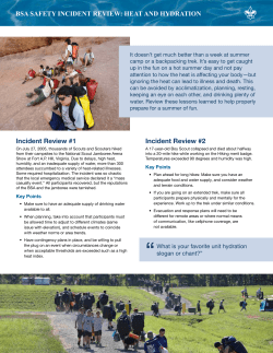 Heat and hydration - Boy Scouts of America