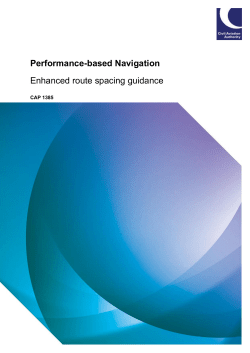 Performance-based Navigation Enhanced route spacing guidance