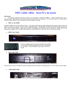 FIRST LOOK: HR54 DirecTV`s 4k Genie