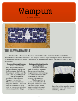 the hiawatha belt - The Manhattan New School Projects Page