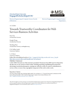 Towards Trustworthy Coordination for Web Services Business