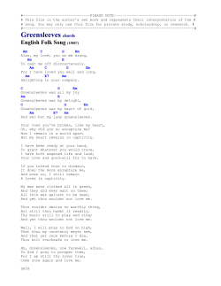 Greensleeves chords