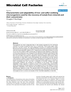 Characteristics and adaptability of iron-and sulfur