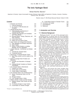 The Ionic Hydrogen Bond - American Chemical Society