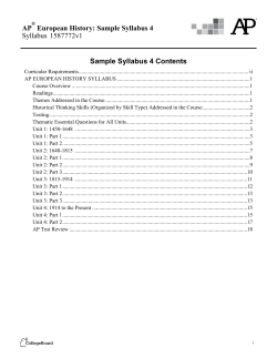 Sample Syllabus 4 - The College Board